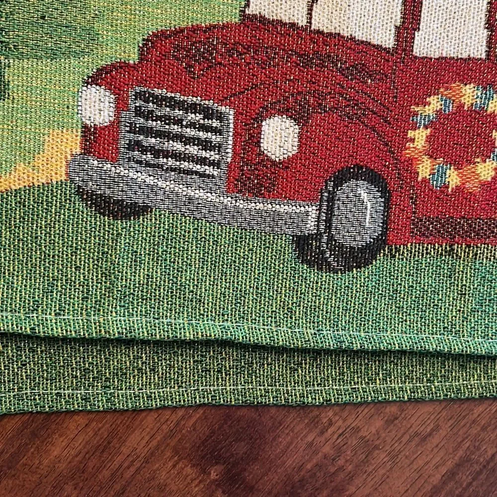 Home Collection Set of 4 Tapestry Cotton Blend Placemats “Harvest Blessings”
